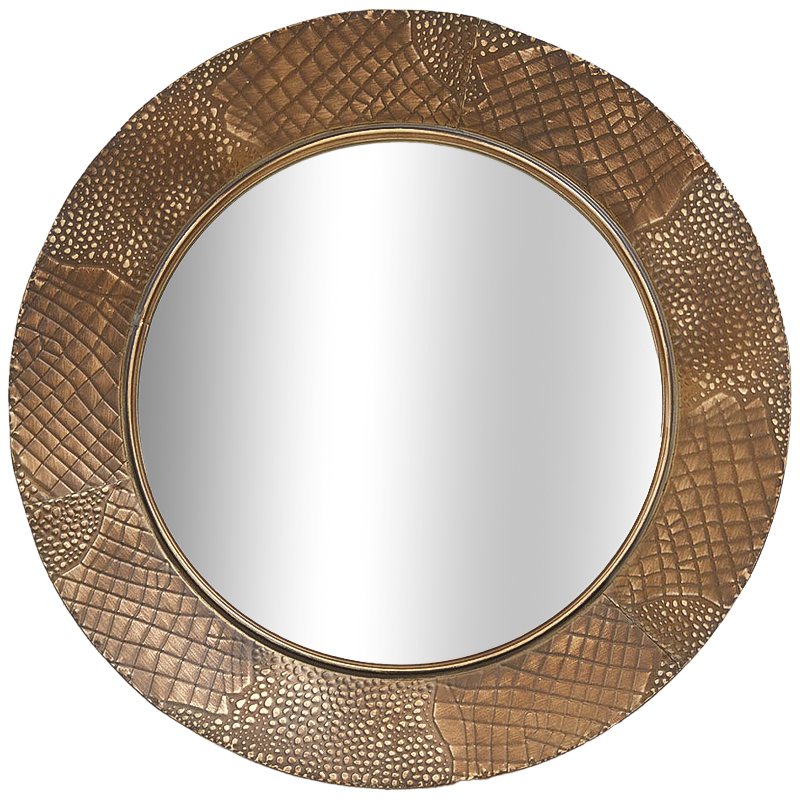 Круглое зеркало Rafferty Round Brass Mirror Латунь Зеркало в Екатеринбурге | Loft Concept 