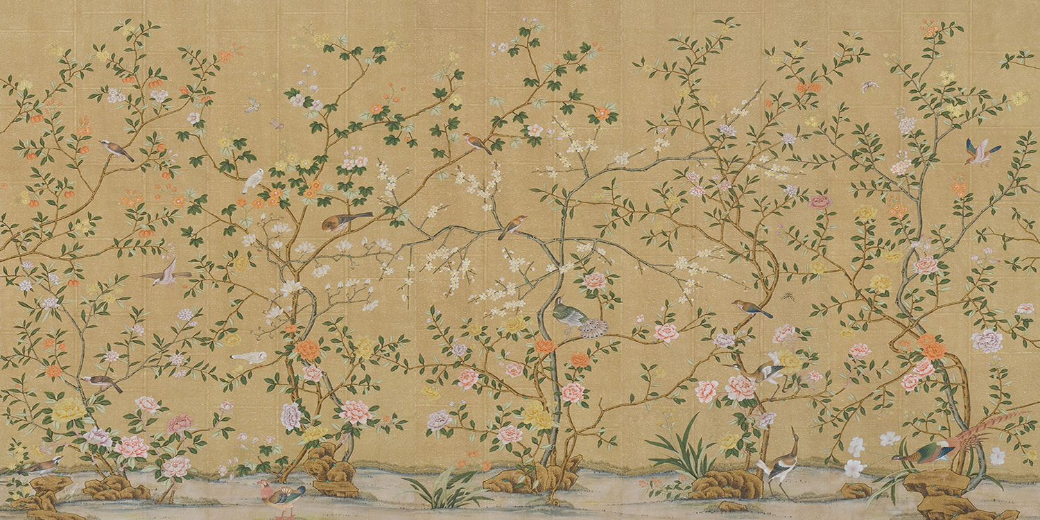 Обои ручная роспись Chatsworth Ochre - фото