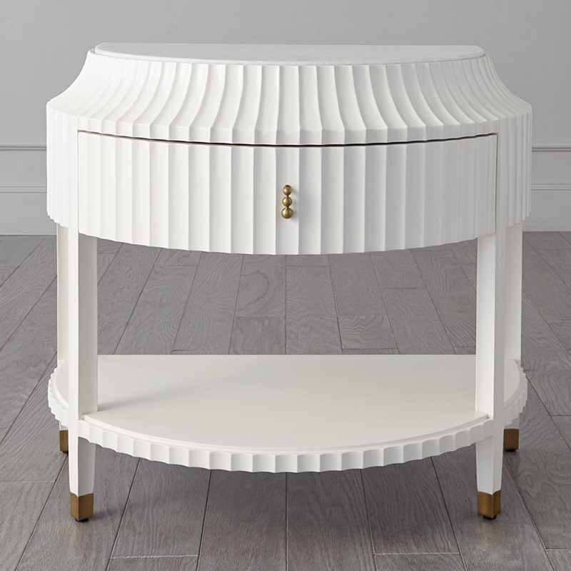 Тумба Charlotte Textured Bedside Chest  ivory ( слоновая кость ) в Екатеринбурге | Loft Concept 