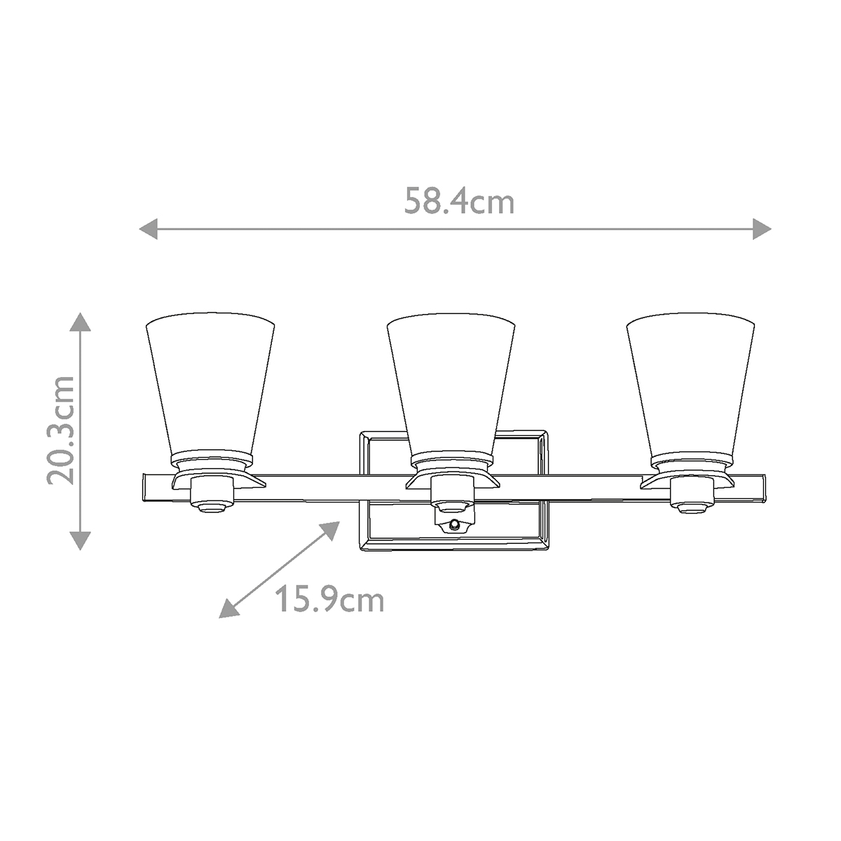 Бра для ванных комнат с белыми стеклянными конусными плафонами Hinkley в Екатеринбурге