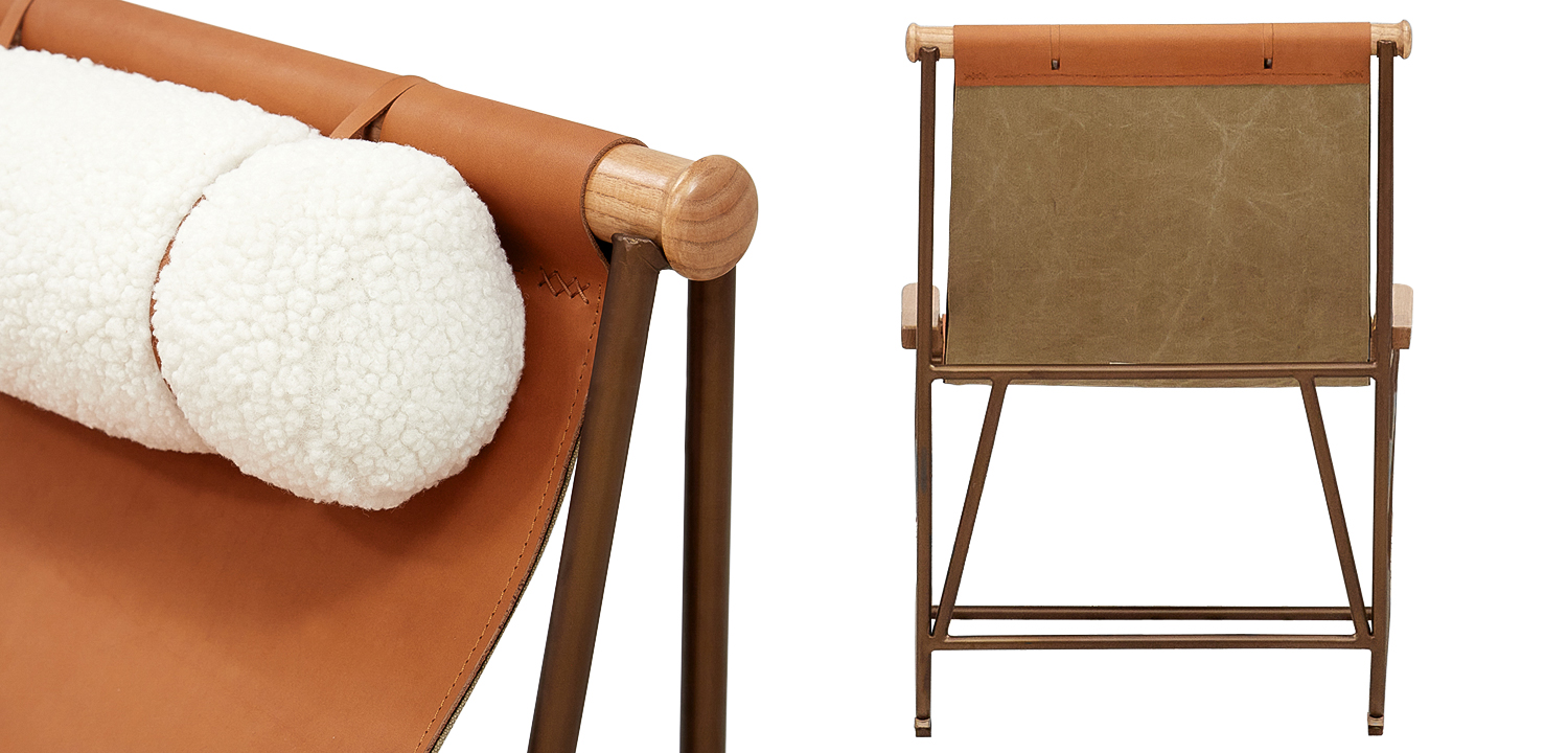 Кресло на металлическом каркасе Favreau Armchair - фото №1