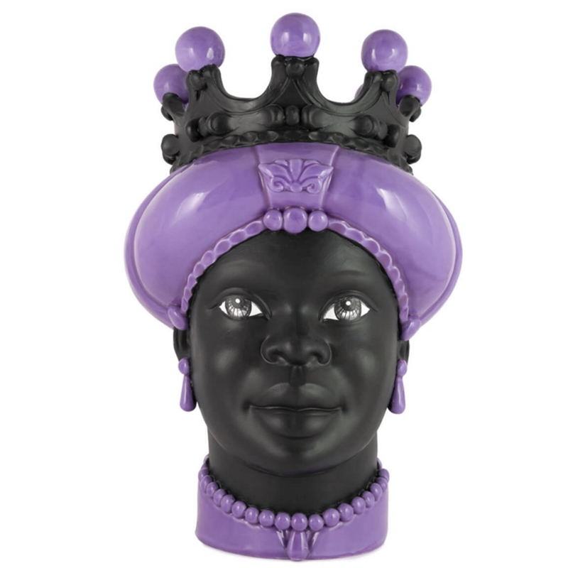 Ваза VASE MORO LADY CROWN DARK purple Черный Сиреневый в Екатеринбурге | Loft Concept 