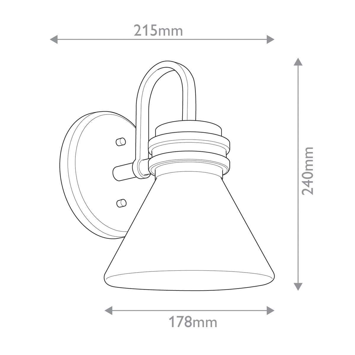 Бра с белым матовым плафоном в форме конуса Kichler в Екатеринбурге