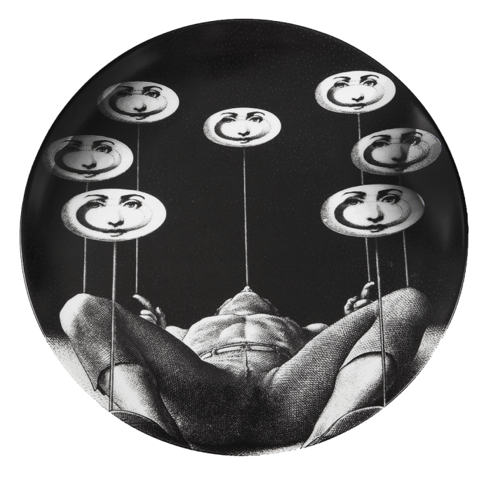 Декоративная тарелка Fornasetti 30.CR.BW.R01-193 Черный Декоративная тарелка Fornasetti 30.CR.BW.R01-193 Черный в Екатеринбурге | Loft Concept