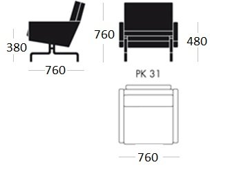 Кресло PK31 1 seat в Екатеринбурге