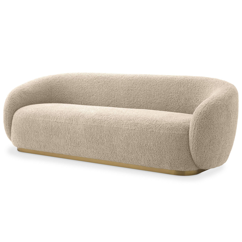 Диван Eichholtz Sofa Brice Sand Песочный Латунь в Екатеринбурге | Loft Concept 