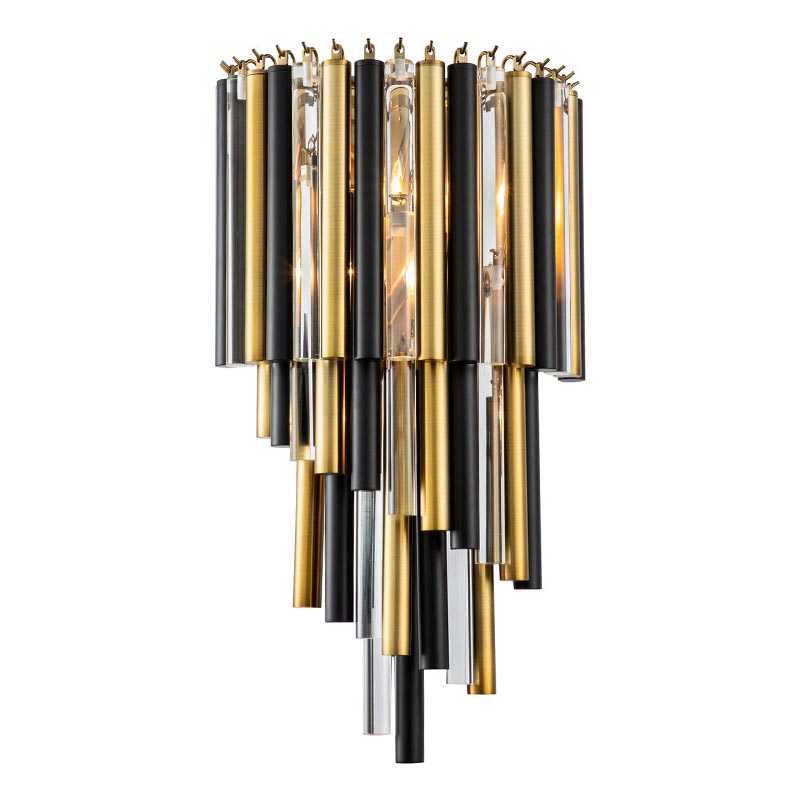 Бра Black Brass Symphony Wall Lamp Черный Латунь Прозрачный (Transparent) в Екатеринбурге | Loft Concept 