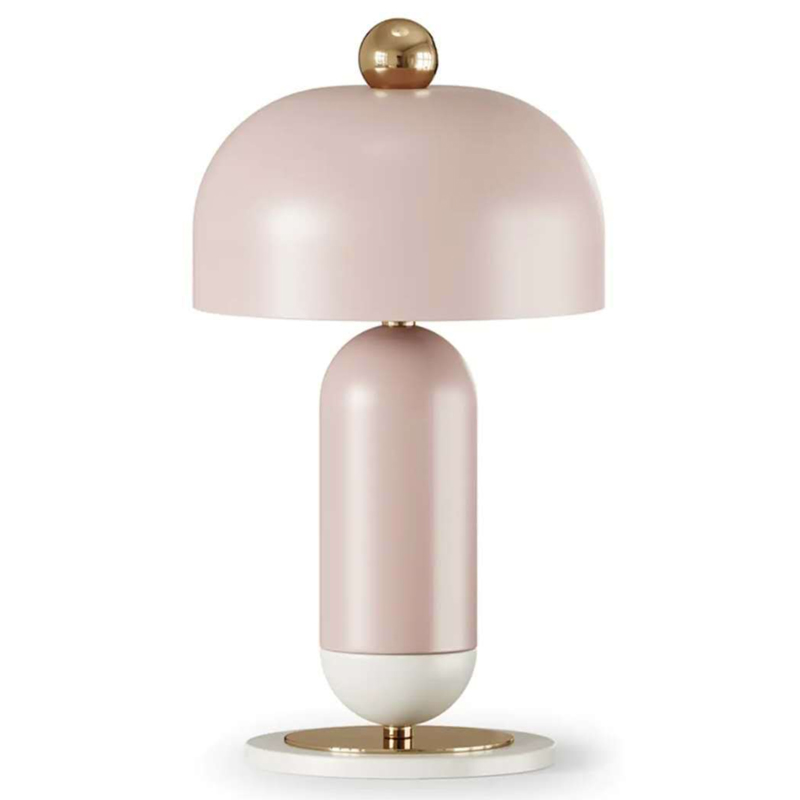 Meet Table lamp pink  Розовый пастельный Латунь в Екатеринбурге | Loft Concept 