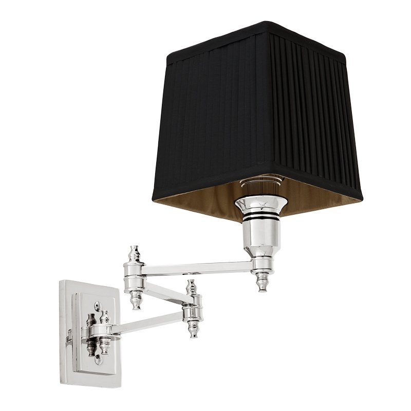 Бра Wall Lamp Lexington Swing Nickel+Black Никель Черный в Екатеринбурге | Loft Concept 