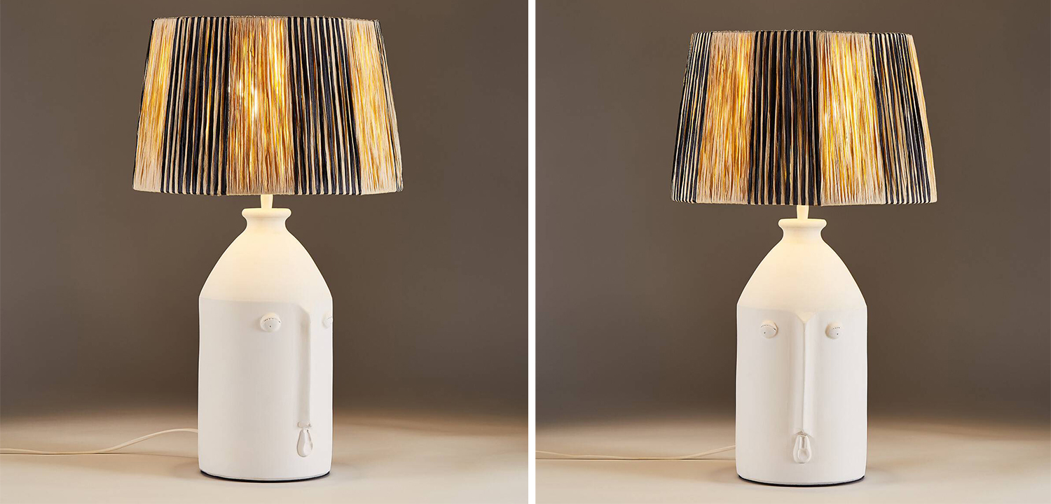 Настольная лампа Petrine beige black - фото