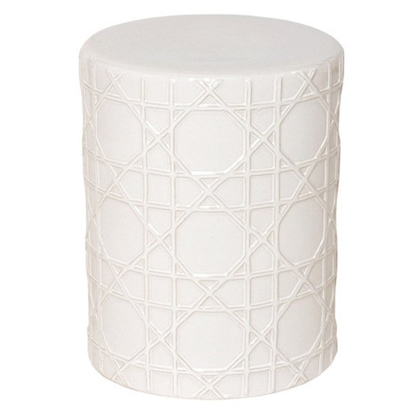 Керамический табурет Cane Garden Stool - White Белый в Екатеринбурге | Loft Concept 