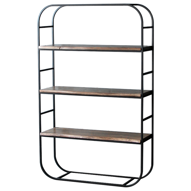 Стеллаж Holman Industrial Metal Rust Rack Черный Коричневый в Екатеринбурге | Loft Concept 