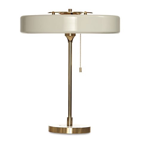 Настольная Bert Frank Revolve Table Lamp White Латунь Белый в Екатеринбурге | Loft Concept 