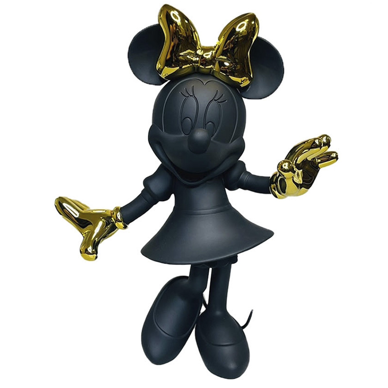 Статуэтка Минни Маус черного и золотого цвета Minnie Mouse Black&Gold Figurine  Черный Золотой в Екатеринбурге | Loft Concept 