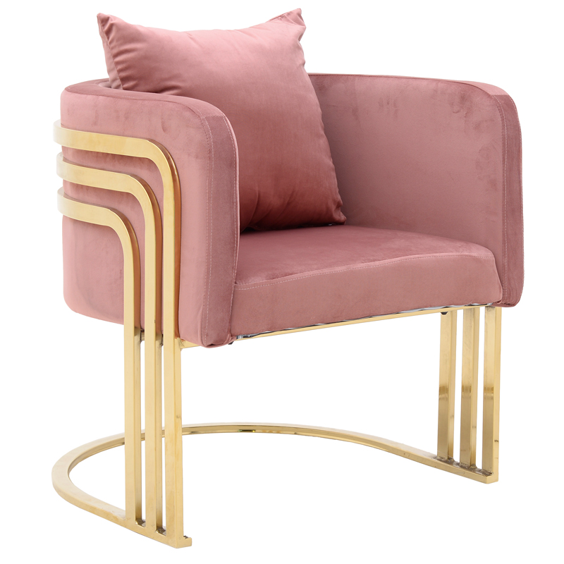 Кресло Custodia Armchair Pink Розовый Глянцевое золото в Екатеринбурге | Loft Concept 