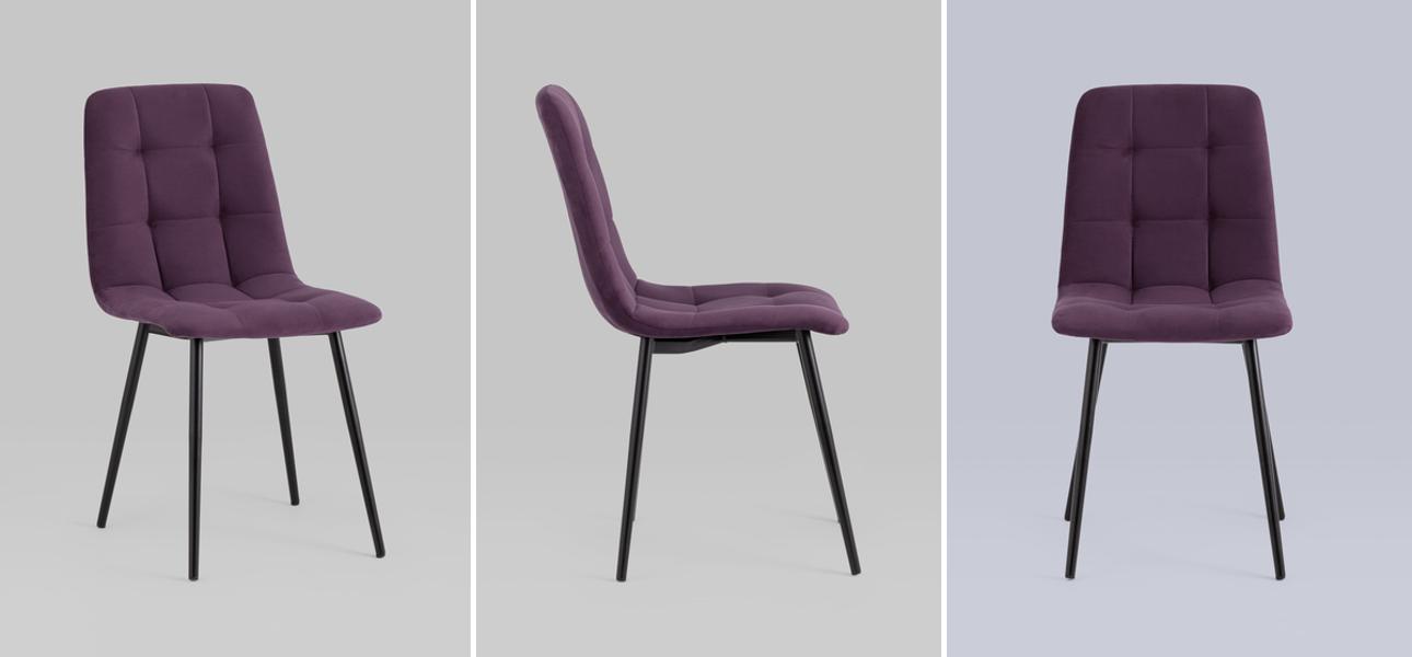 Стул NANCY S-2 Chair Пыльно-Фиолетовый Велюр - фото