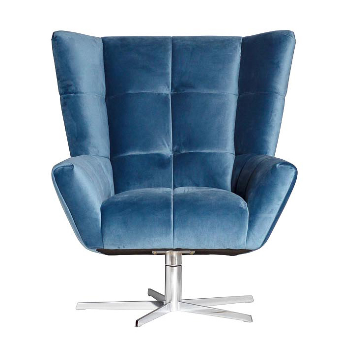 Кресло вращающееся Lord Armchair blue Синий в Екатеринбурге | Loft Concept 