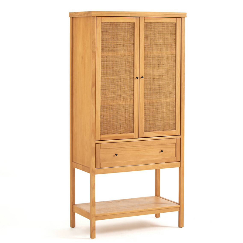 Шкаф Niels Wicker Cupboard 2 Doors Светлый дуб в Екатеринбурге | Loft Concept 