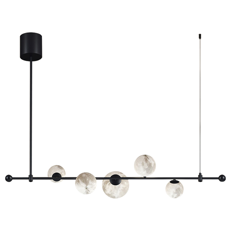 Светильник Tech Lighting Modern Rail Geometric Linear Suspension 5 Black Черный Белый в Екатеринбурге | Loft Concept 