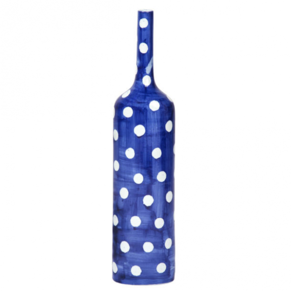 Ваза-бутылка blue & white ornament Point Bottle Синий Белый в Екатеринбурге | Loft Concept 