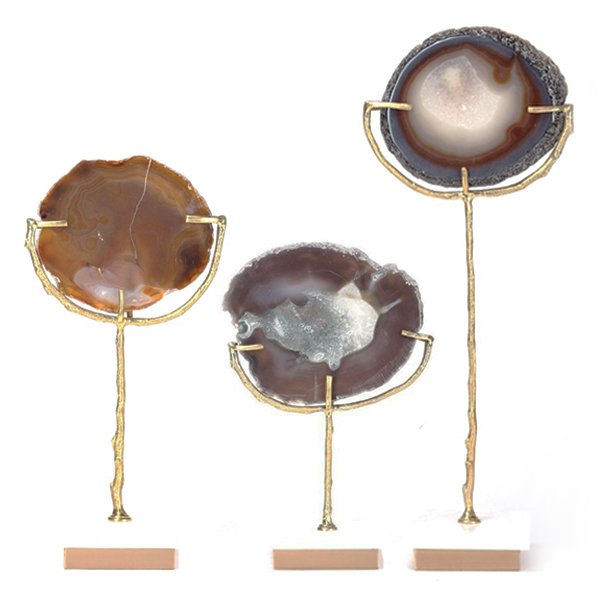 Декоративная статуэтка Stone Agate & Gold Золотой Коричневый в Екатеринбурге | Loft Concept 