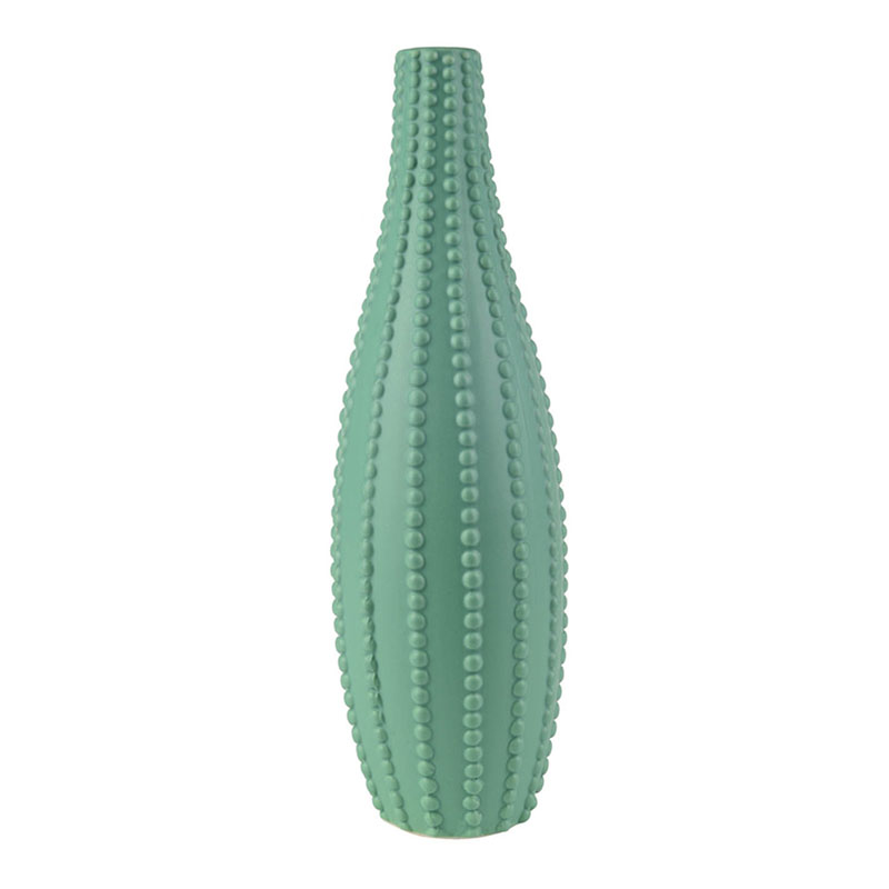 Ваза Ribbed Vase Narrow Throat turquoise 34 Бирюзовый в Екатеринбурге | Loft Concept 