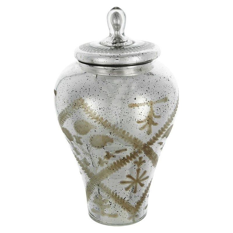 Ваза из стекла с крышкой и декоративными узорами Chinoiserie Ceramics Бежевый Античное зеркальное стекло Ваза из стекла с крышкой и декоративными узорами Chinoiserie Ceramics Бежевый Античное зеркальное стекло в Екатеринбурге | Loft Concept