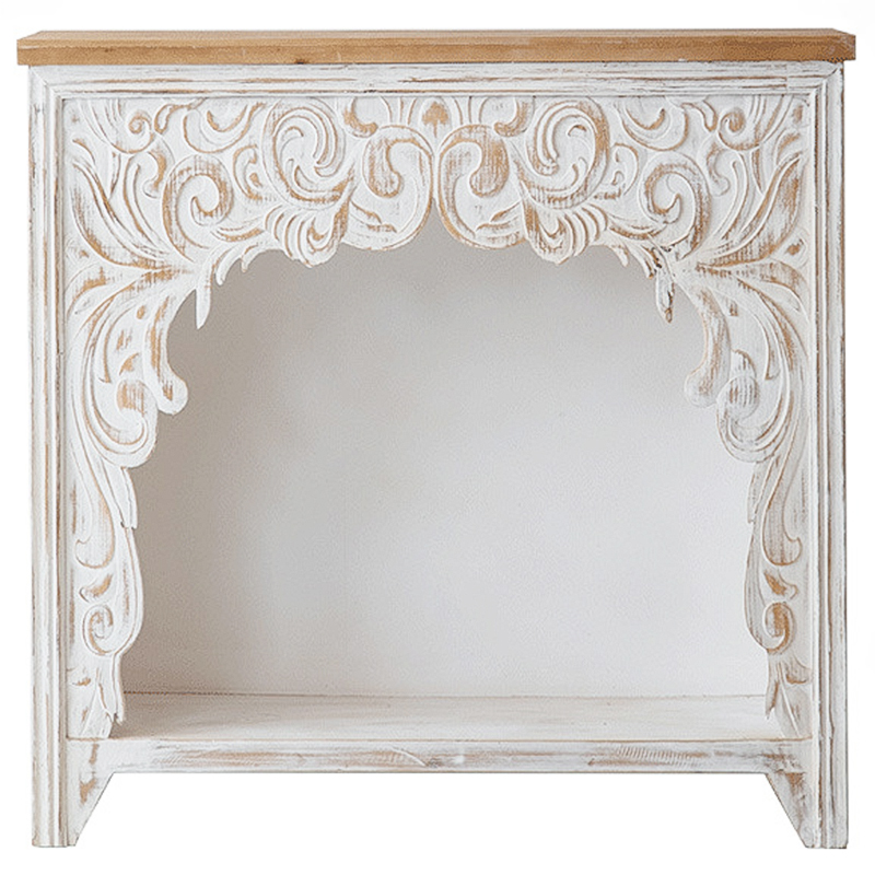 Консоль Indian Antique White Furniture Felicienne Console Древесина Белый в Екатеринбурге | Loft Concept 