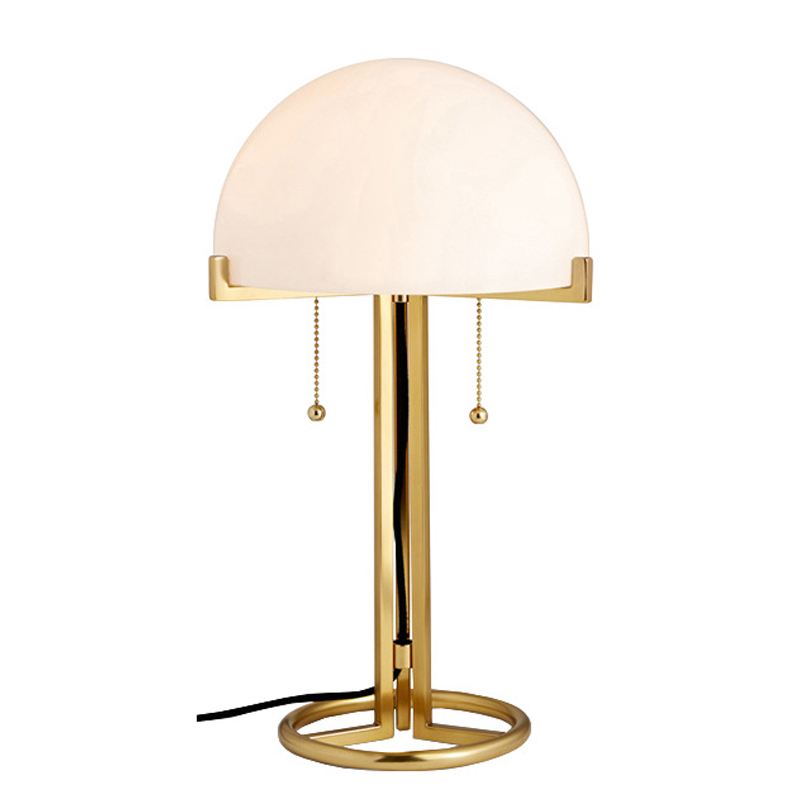 Настольная лампа White Dome Table Lamp Глянцевое золото Белый в Екатеринбурге | Loft Concept 