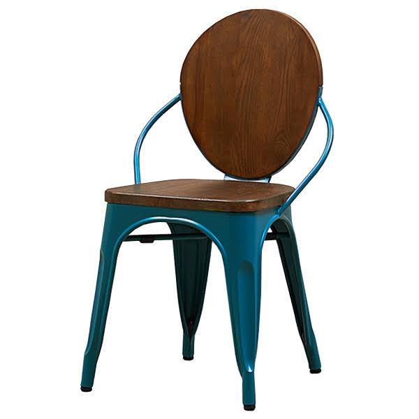 Стул Tolix chair Wooden Turquoise Дуб темный Бирюзовый в Екатеринбурге | Loft Concept 