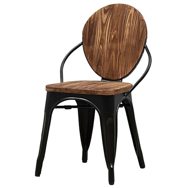 Стул Tolix chair Wooden Black Дуб темный Черный в Екатеринбурге | Loft Concept 