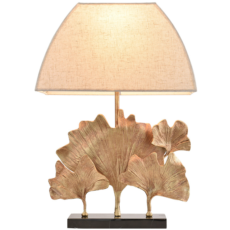 Настольная лампа Ginkgo Table lamp Молочный Латунь Черный в Екатеринбурге | Loft Concept 