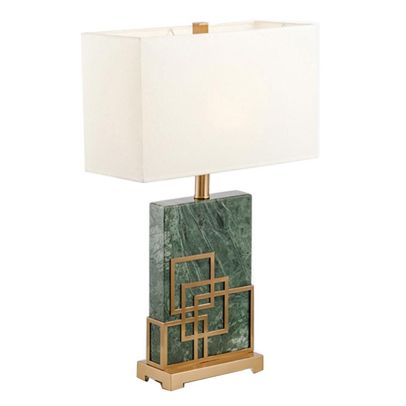 Настольная лампа Table Lamp marble green Зеленый Латунь в Екатеринбурге | Loft Concept 