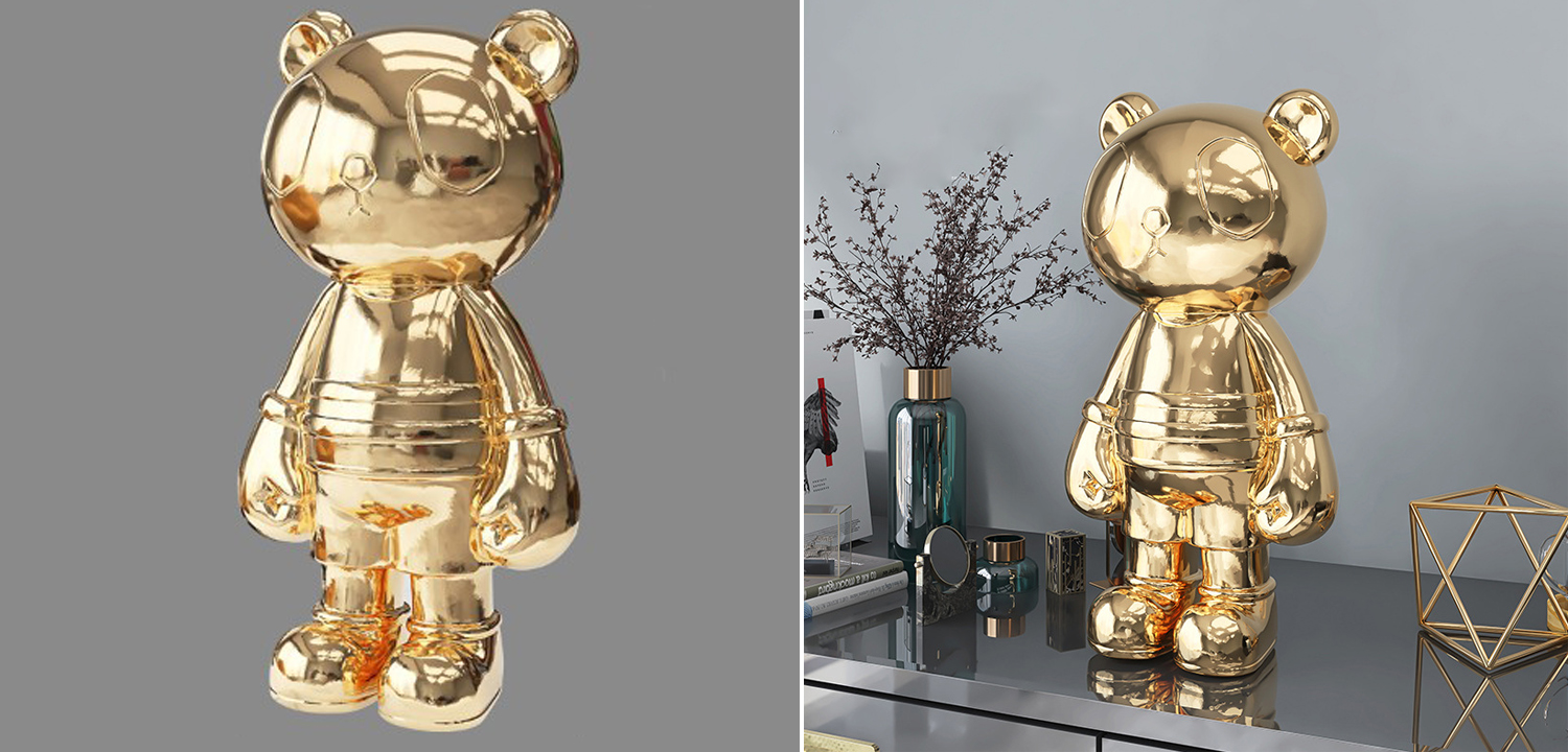 Аксессуар для интерьера Золотая Панда Kanye Bear Takashi Murakami - фото