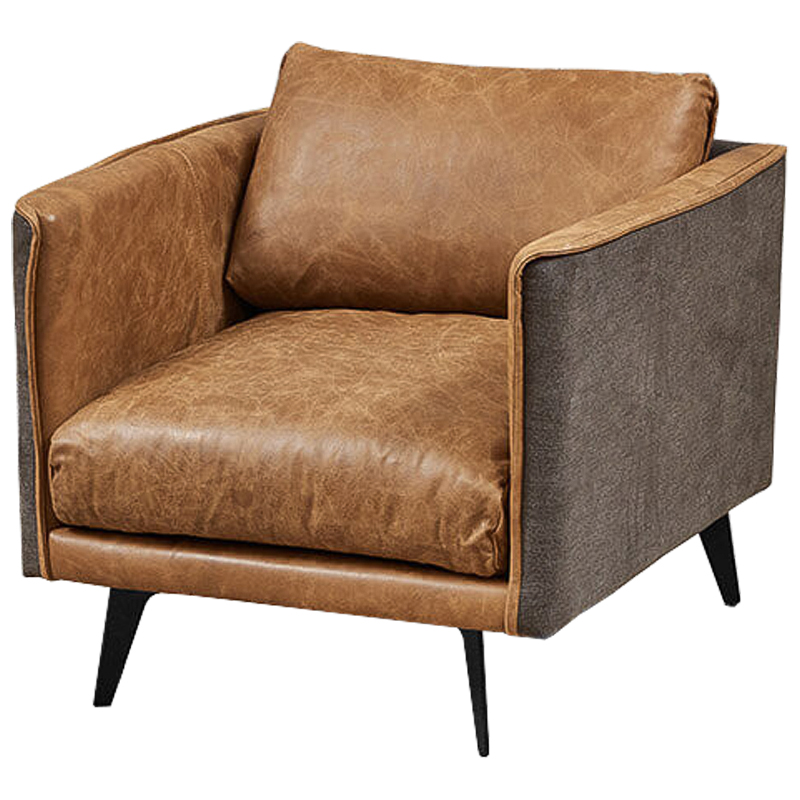 Кресло Caramel Leather & Textiles Armchair Карамель Серый в Екатеринбурге | Loft Concept 