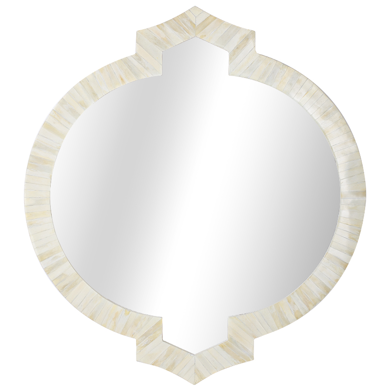 Зеркало Bone Inlay Round Mirror white  в Екатеринбурге | Loft Concept 