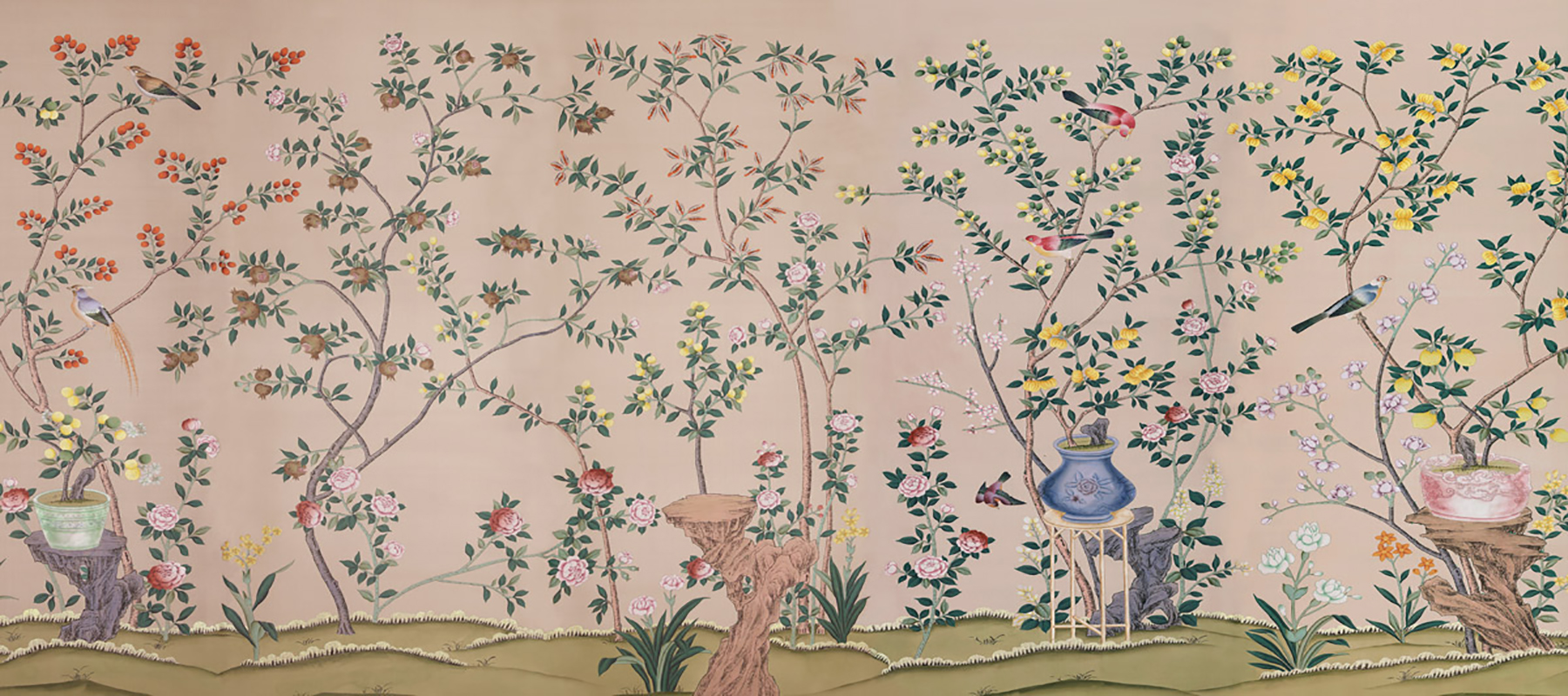 Обои ручная роспись Jardinieres & Citrus Trees Gentleman