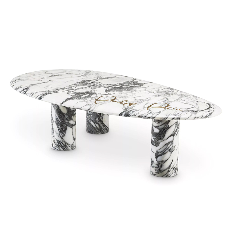 Кофейный стол Philipp Plein Coffee Table Forte Белый Белый Мрамор Bianco в Екатеринбурге | Loft Concept 