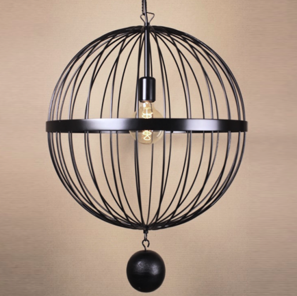 Подвесной светильник Wire Cage Pendant Spher Black Черный в Екатеринбурге | Loft Concept 