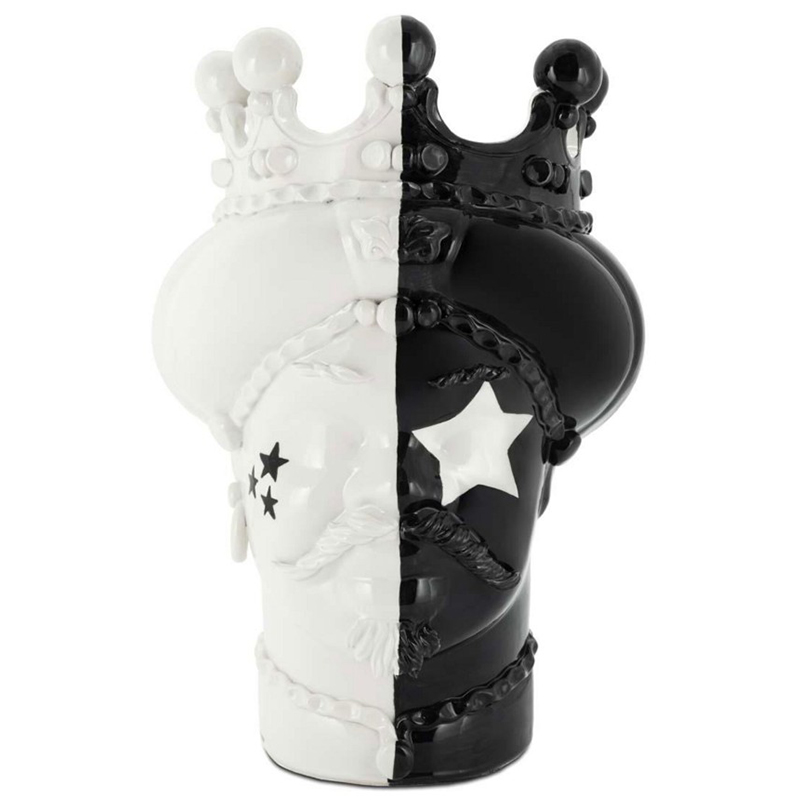 Ваза Vase Moro Man Star Black White Белый Черный в Екатеринбурге | Loft Concept 