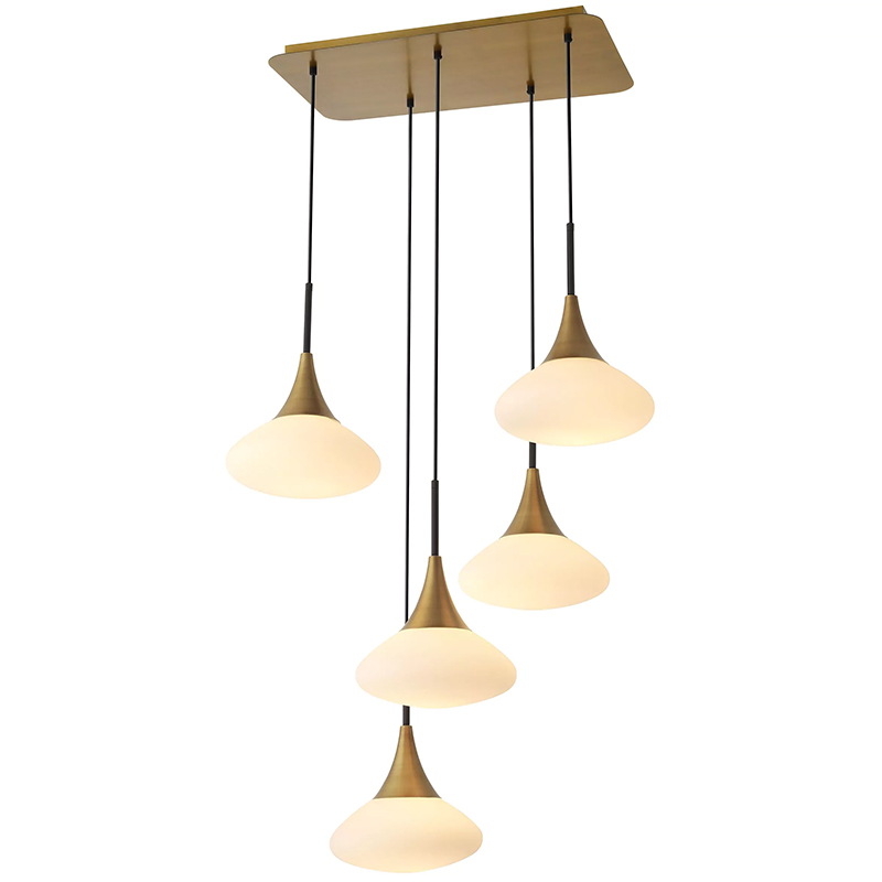 Люстра Eichholtz Chandelier Duco L Белый Латунь в Екатеринбурге | Loft Concept 