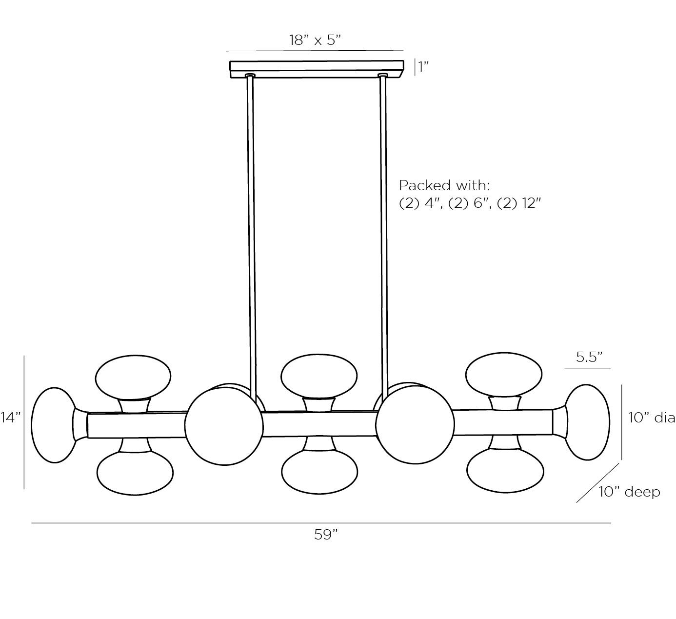 Люстра Arteriors KLARISSA CHANDELIER в Екатеринбурге