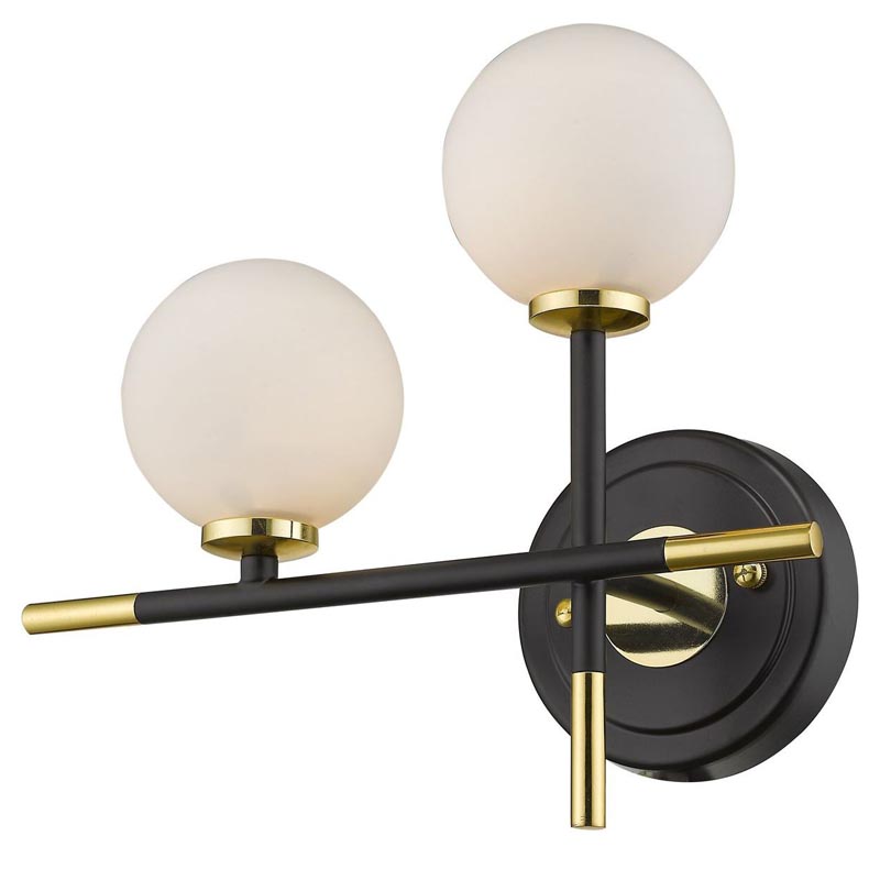 Бра Galant Sconce gold left Золотой Черный Белое матовое стекло в Екатеринбурге | Loft Concept 