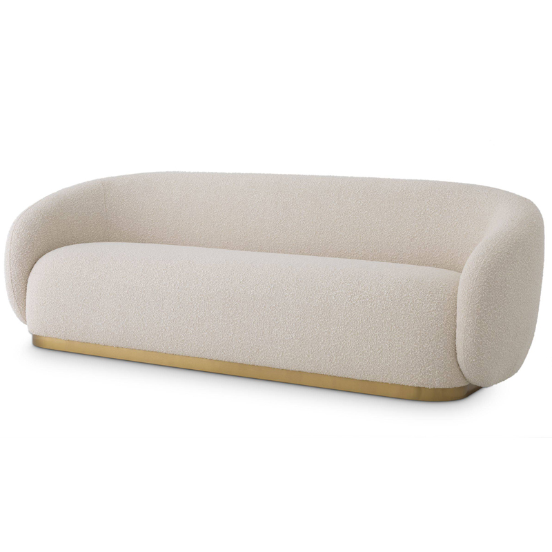 Диван Eichholtz Sofa Brice Boucle cream Кремовый Латунь в Екатеринбурге | Loft Concept 