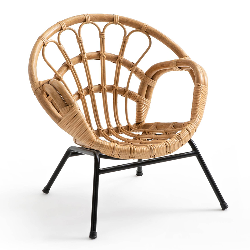 Кресло детское Wicker Baby Chair Бежевый Черный в Екатеринбурге | Loft Concept 