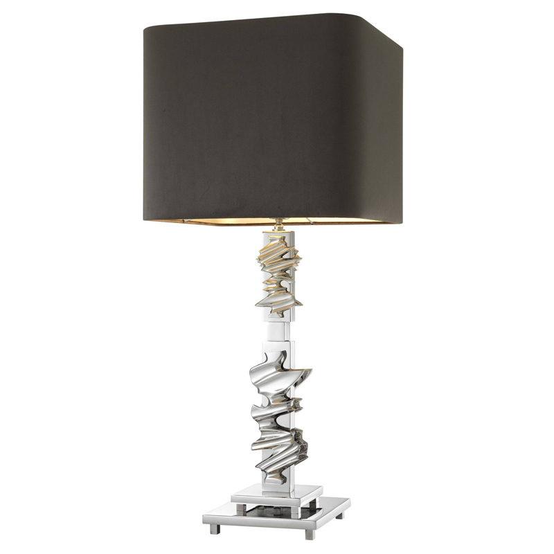 Настольная лампа Eichholtz Table Lamp Abruzzo Nickel Никель Серый в Екатеринбурге | Loft Concept 