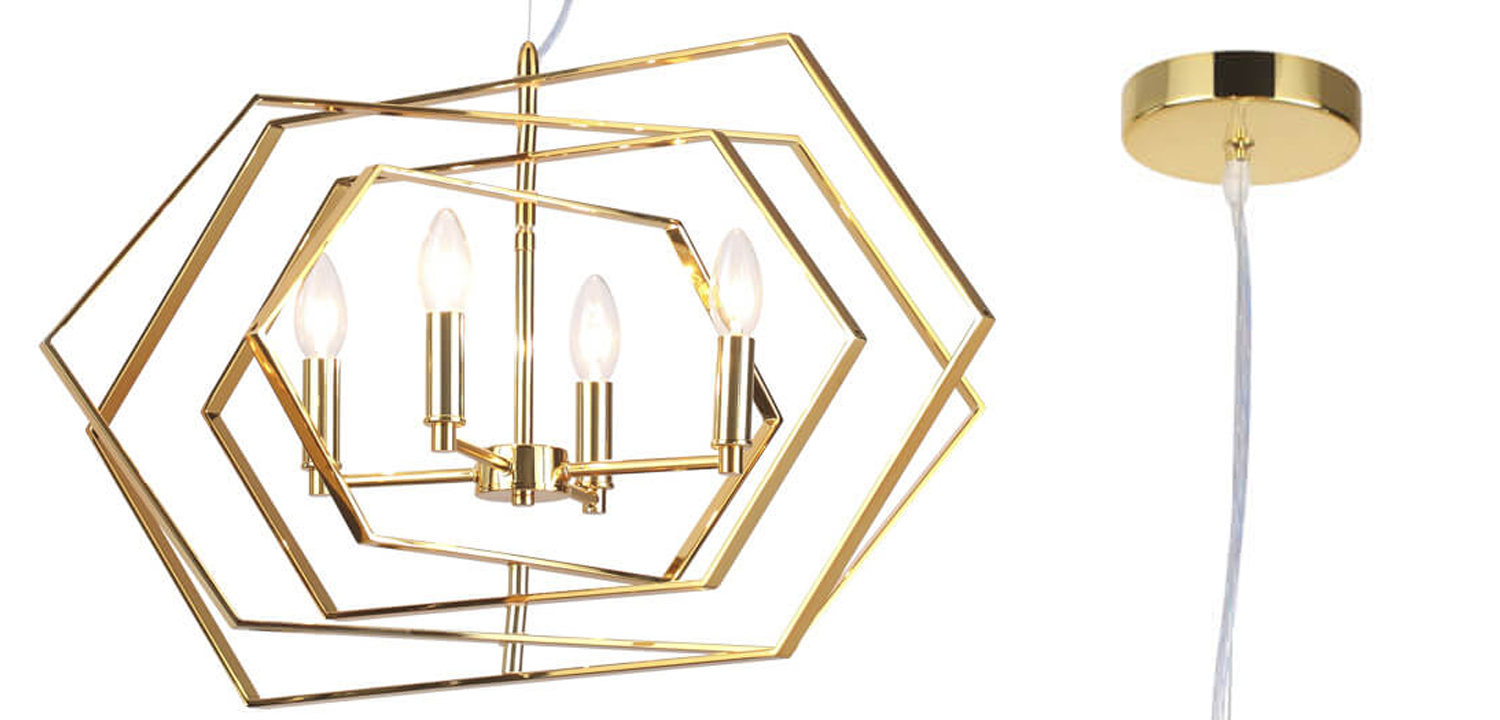 Люстра Damaris Chandelier gold - фото