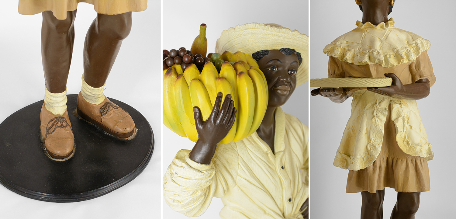 Антикварные статуэтки колониальные Италия комплект из 2-х штук - фото