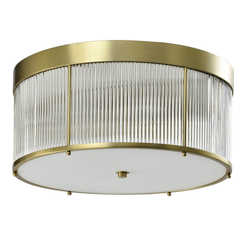 Потолочный светильник Caleb Brass Ceiling Lamp Латунь Прозрачный (Transparent) в Екатеринбурге | Loft Concept 