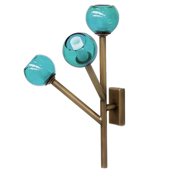 Бра Last Night Wall Lamp Turquoise Латунь Бирюзовый в Екатеринбурге | Loft Concept 